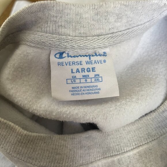 Men's Champion Reverse Weave Gray Sweatshirt STEVENS Technology Size Large L - Picture 2 of 3